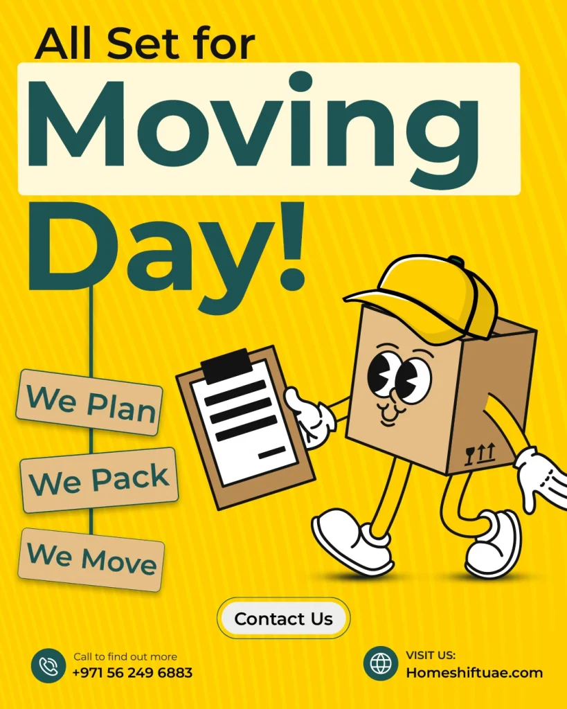 Moving day home shifting in Dubai with professional movers