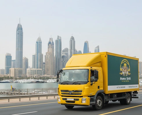 Home Shifting Services in Dubai Marina 5 Home shifting truck in Dubai Marina providing professional residential moving services